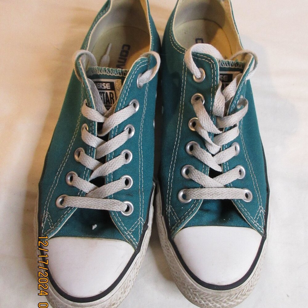 CONVERSE ALL STAR~GREEN CANVAS UPPER~SIZE 8
